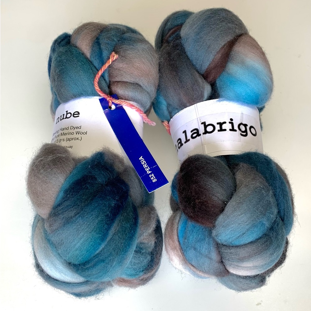 Lot of 2 Malabrigo Nube Roving Persia Pure Merino